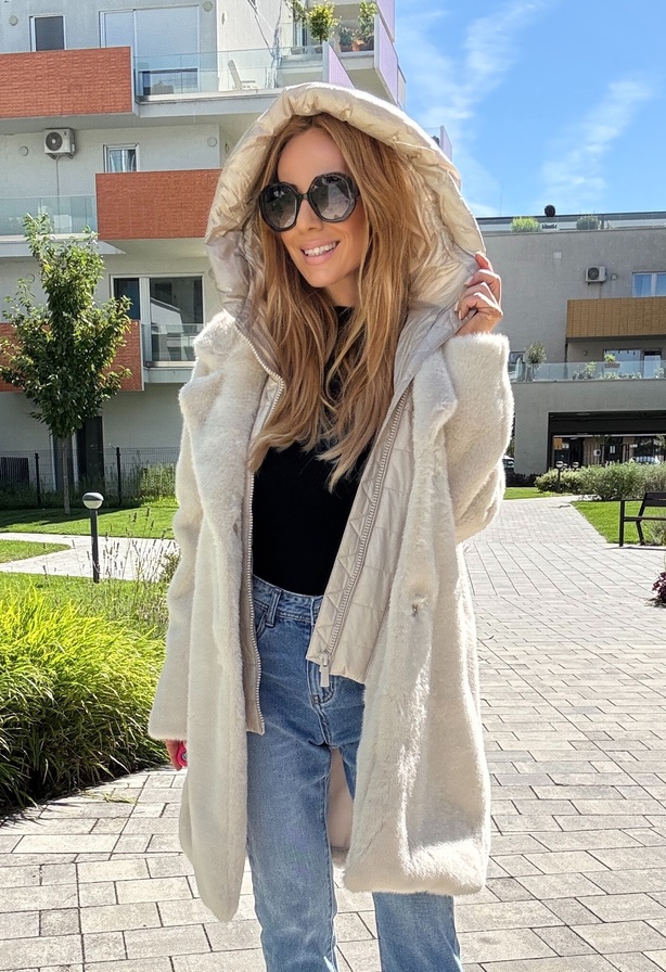Aubrey kabát beige – Innova Fashion